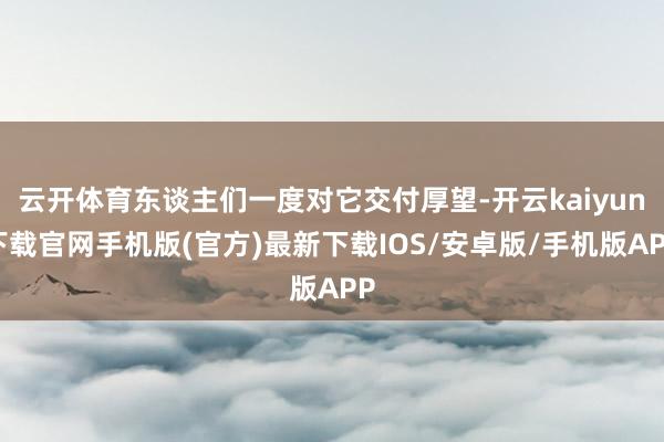云开体育东谈主们一度对它交付厚望-开云kaiyun下载官网手机版(官方)最新下载IOS/安卓版/手机版APP