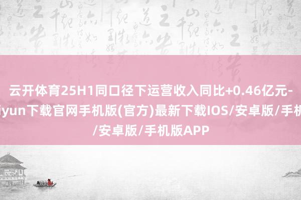 云开体育25H1同口径下运营收入同比+0.46亿元-开云kaiyun下载官网手机版(官方)最新下载IOS/安卓版/手机版APP